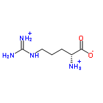 InChI=1/C6H14N4O2/c7-4(5(11)12)2-1-3-10-6(8)9/h4H,1-3,7H2,(H,11,12)(H4,8,9,10)/p+1/t4-/m1/s1