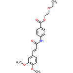 InChI=1/C22H25NO6/c1-4-28-13-14-29-22(25)17-7-9-18(10-8-17)23-21(24)12-6-16-5-11-19(26-2)20(15-16)27-3/h5-12,15H,4,13-14H2,1-3H3,(H,23,24)/b12-6+