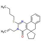 InChI=1/C23H28N2OS/c1-3-5-15-27-22-24-20-18-11-7-6-10-17(18)16-23(12-8-9-13-23)19(20)21(26)25(22)14-4-2/h4,6-7,10-11H,2-3,5,8-9,12-16H2,1H3