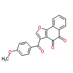 InChI=1/C20H12O5/c1-24-12-8-6-11(7-9-12)17(21)15-10-25-20-14-5-3-2-4-13(14)18(22)19(23)16(15)20/h2-10H,1H3