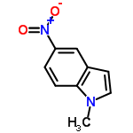 InChI=1/C9H8N2O2/c1-10-5-4-7-6-8(11(12)13)2-3-9(7)10/h2-6H,1H3