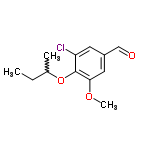 InChI=1/C12H15ClO3/c1-4-8(2)16-12-10(13)5-9(7-14)6-11(12)15-3/h5-8H,4H2,1-3H3