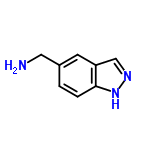 InChI=1/C8H9N3/c9-4-6-1-2-8-7(3-6)5-10-11-8/h1-3,5H,4,9H2,(H,10,11)