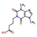 InChI=1/C11H14N4O4/c1-13-6-12-9-8(13)10(18)15(11(19)14(9)2)5-3-4-7(16)17/h6H,3-5H2,1-2H3,(H,16,17)