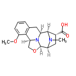 InChI=1/C18H22N2O4/c1-19-12-7-10(18(21)22)16(19)11-6-9-4-3-5-14(23-2)15(9)13-8-24-17(12)20(11)13/h3-5,10-13,16-17H,6-8H2,1-2H3,(H,21,22)/t10-,11+,12+,13+,16-,17-/m1/s1