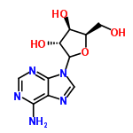 InChI=1/C10H13N5O4/c11-8-5-9(13-2-12-8)15(3-14-5)10-7(18)6(17)4(1-16)19-10/h2-4,6-7,10,16-18H,1H2,(H2,11,12,13)/t4-,6+,7-,10?/m1/s1