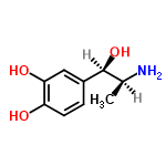 InChI=1/C9H13NO3/c1-5(10)9(13)6-2-3-7(11)8(12)4-6/h2-5,9,11-13H,10H2,1H3/t5-,9-/m0/s1