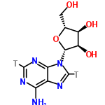 InChI=1/C10H13N5O4/c11-8-5-9(13-2-12-8)15(3-14-5)10-7(18)6(17)4(1-16)19-10/h2-4,6-7,10,16-18H,1H2,(H2,11,12,13)/t4-,6-,7-,10-/m1/s1/i2T,3T