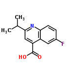 InChI=1/C13H12FNO2/c1-7(2)12-6-10(13(16)17)9-5-8(14)3-4-11(9)15-12/h3-7H,1-2H3,(H,16,17)