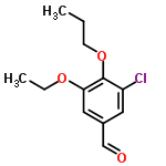 InChI=1/C12H15ClO3/c1-3-5-16-12-10(13)6-9(8-14)7-11(12)15-4-2/h6-8H,3-5H2,1-2H3