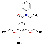 InChI=1/C21H27NO4/c1-5-22(17-12-10-9-11-13-17)21(23)16-14-18(24-6-2)20(26-8-4)19(15-16)25-7-3/h9-15H,5-8H2,1-4H3