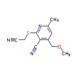 InChI=1/C11H11N3OS/c1-8-5-9(7-15-2)10(6-13)11(14-8)16-4-3-12/h5H,4,7H2,1-2H3