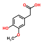 InChI=1/C9H10O4/c1-13-8-4-6(5-9(11)12)2-3-7(8)10/h2-4,10H,5H2,1H3,(H,11,12)