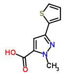 InChI=1/C9H8N2O2S/c1-11-7(9(12)13)5-6(10-11)8-3-2-4-14-8/h2-5H,1H3,(H,12,13)