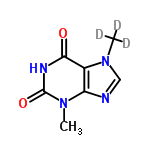 InChI=1/C7H8N4O2/c1-10-3-8-5-4(10)6(12)9-7(13)11(5)2/h3H,1-2H3,(H,9,12,13)/i1D3