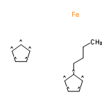 InChI=1/C9H13.C5H5.Fe/c1-2-3-6-9-7-4-5-8-9;1-2-4-5-3-1;/h4-5,7-8H,2-3,6H2,1H3;1-5H;