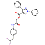 InChI=1/C25H19F2N3O3S/c26-25(27)34-20-13-11-18(12-14-20)28-22(31)16-33-24(32)21-15-30(19-9-5-2-6-10-19)29-23(21)17-7-3-1-4-8-17/h1-15,25H,16H2,(H,28,31)