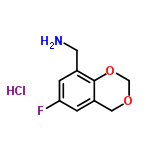 InChI=1/C9H10FNO2.ClH/c10-8-1-6(3-11)9-7(2-8)4-12-5-13-9;/h1-2H,3-5,11H2;1H