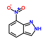 InChI=1/C7H5N3O2/c11-10(12)6-3-1-2-5-4-8-9-7(5)6/h1-4H,(H,8,9)