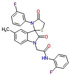 InChI=1/C25H19F2N3O3S/c1-15-9-10-21-18(11-15)25(30(23(32)14-34-25)17-6-4-5-16(26)12-17)24(33)29(21)13-22(31)28-20-8-3-2-7-19(20)27/h2-12H,13-14H2,1H3,(H,28,31)