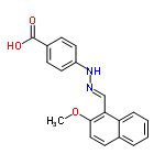 InChI=1/C19H16N2O3/c1-24-18-11-8-13-4-2-3-5-16(13)17(18)12-20-21-15-9-6-14(7-10-15)19(22)23/h2-12,21H,1H3,(H,22,23)/b20-12+