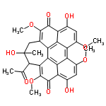 InChI=1/C30H26O10/c1-10(31)25-24-22-16-11(9-30(25,2)36)28(39-5)26(34)17-12(32)7-14(37-3)19(21(16)17)20-15(38-4)8-13(33)18(23(20)22)27(35)29(24)40-6/h7-8,25,32-33,36H,9H2,1-6H3