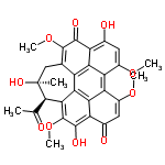 InChI=1/C30H26O10/c1-10(31)25-24-22-16-11(9-30(25,2)36)28(39-5)26(34)17-12(32)7-14(37-3)19(21(16)17)20-15(38-4)8-13(33)18(23(20)22)27(35)29(24)40-6/h7-8,25,32,35-36H,9H2,1-6H3/t25-,30+/m1/s1