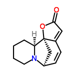 InChI=1/C13H15NO2/c15-12-7-9-4-5-10-8-13(9,16-12)11-3-1-2-6-14(10)11/h4-5,7,10-11H,1-3,6,8H2/t10-,11+,13+/m1/s1