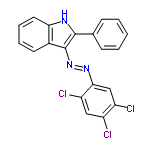 InChI=1/C20H12Cl3N3/c21-14-10-16(23)18(11-15(14)22)25-26-20-13-8-4-5-9-17(13)24-19(20)12-6-2-1-3-7-12/h1-11,24H/b26-25+