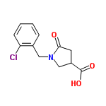 InChI=1/C12H12ClNO3/c13-10-4-2-1-3-8(10)6-14-7-9(12(16)17)5-11(14)15/h1-4,9H,5-7H2,(H,16,17)