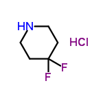 InChI=1/C5H9F2N.ClH/c6-5(7)1-3-8-4-2-5;/h8H,1-4H2;1H