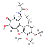 InChI=1/C21H23NO6/c1-11(23)22-15-7-5-12-9-18(26-2)20(27-3)21(28-4)19(12)13-6-8-16(24)17(25)10-14(13)15/h6,8-10,15H,5,7H2,1-4H3,(H,22,23)(H,24,25)/t15-/m0/s1