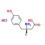 InChI=1/C10H13NO3.ClH/c11-8(6-10(13)14)5-7-1-3-9(12)4-2-7;/h1-4,8,12H,5-6,11H2,(H,13,14);1H/t8-;/m0./s1