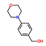 InChI=1/C11H15NO2/c13-9-10-1-3-11(4-2-10)12-5-7-14-8-6-12/h1-4,13H,5-9H2