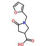 InChI=1/C10H11NO4/c12-9-4-7(10(13)14)5-11(9)6-8-2-1-3-15-8/h1-3,7H,4-6H2,(H,13,14)