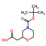 InChI=1/C11H19NO5/c1-11(2,3)17-10(15)12-4-5-16-8(7-12)6-9(13)14/h8H,4-7H2,1-3H3,(H,13,14)