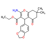 InChI=1/C21H23NO6/c1-4-25-20(24)18-16(11-5-6-13-14(7-11)27-10-26-13)17-12(23)8-21(2,3)9-15(17)28-19(18)22/h5-7,16H,4,8-10,22H2,1-3H3