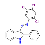 InChI=1/C20H12Cl3N3/c21-14-10-16(23)18(11-15(14)22)25-26-20-13-8-4-5-9-17(13)24-19(20)12-6-2-1-3-7-12/h1-11,24H