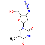 InChI=1/C10H13N5O4/c1-5-3-15(10(18)12-9(5)17)8-2-6(13-14-11)7(4-16)19-8/h3,6-8,16H,2,4H2,1H3,(H,12,17,18)/t6-,7+,8-/m1/s1