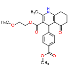 InChI=1/C22H25NO6/c1-13-18(22(26)29-12-11-27-2)19(20-16(23-13)5-4-6-17(20)24)14-7-9-15(10-8-14)21(25)28-3/h7-10,19,23H,4-6,11-12H2,1-3H3