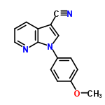 InChI=1/C15H11N3O/c1-19-13-6-4-12(5-7-13)18-10-11(9-16)14-3-2-8-17-15(14)18/h2-8,10H,1H3