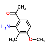 InChI=1/C10H13NO2/c1-6-9(13-3)5-4-8(7(2)12)10(6)11/h4-5H,11H2,1-3H3