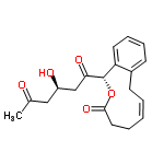 InChI=1/C19H22O5/c1-13(20)11-15(21)12-17(22)19-16-9-6-5-8-14(16)7-3-2-4-10-18(23)24-19/h2-3,5-6,8-9,15,19,21H,4,7,10-12H2,1H3/b3-2-/t15-,19+/m1/s1