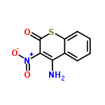 InChI=1/C9H6N2O3S/c10-7-5-3-1-2-4-6(5)15-9(12)8(7)11(13)14/h1-4H,10H2