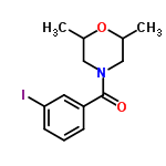 InChI=1/C13H16INO2/c1-9-7-15(8-10(2)17-9)13(16)11-4-3-5-12(14)6-11/h3-6,9-10H,7-8H2,1-2H3