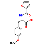 InChI=1/C15H13NO5/c1-20-11-6-4-10(5-7-11)9-12(15(18)19)16-14(17)13-3-2-8-21-13/h2-9H,1H3,(H,16,17)(H,18,19)