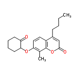 InChI=1/C20H24O4/c1-3-4-7-14-12-19(22)24-20-13(2)17(11-10-15(14)20)23-18-9-6-5-8-16(18)21/h10-12,18H,3-9H2,1-2H3