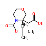 InChI=1/C11H19NO5/c1-11(2,3)17-10(15)12-4-5-16-7-8(12)6-9(13)14/h8H,4-7H2,1-3H3,(H,13,14)/t8-/m0/s1