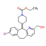 InChI=1/C23H25ClN2O3/c1-2-29-23(28)26-11-9-15(10-12-26)21-20-8-6-18(24)13-17(20)4-3-16-5-7-19(14-27)25-22(16)21/h5-8,13,27H,2-4,9-12,14H2,1H3