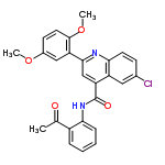 InChI=1/C26H21ClN2O4/c1-15(30)18-6-4-5-7-22(18)29-26(31)20-14-24(28-23-10-8-16(27)12-19(20)23)21-13-17(32-2)9-11-25(21)33-3/h4-14H,1-3H3,(H,29,31)